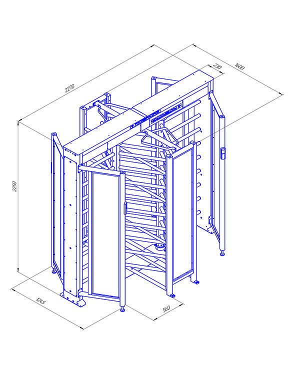 Ростов-Дон ПР2С/3М2 Полноростовой роторный турникет