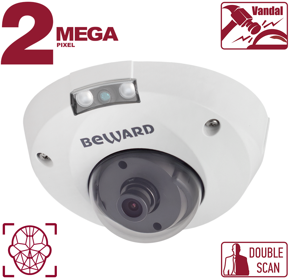 Beward B2530DMR (2.8/3.6/6/8/12/16 на выбор) Видеокамера IP
