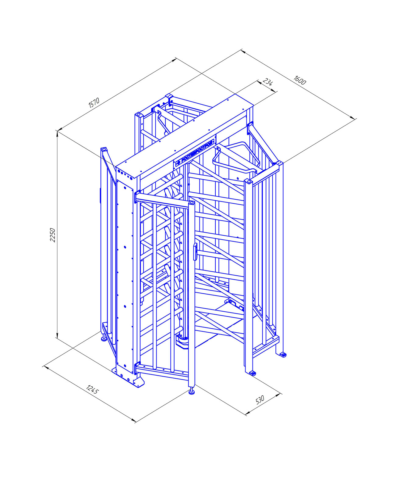 Ростов-Дон ПР1/3М2 У Полноростовой роторный турникет