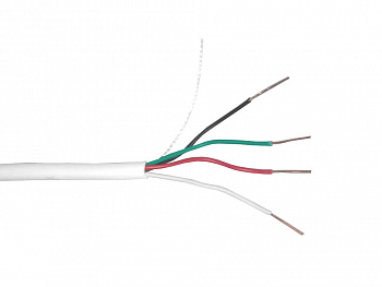 Netko Кабель сигнальный, неэкранированный 4*0.5мм 100м, алюминий, пластиковая катушка, белый Optima