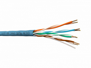Netko Кабель U/UTP4 cat.5e, 4 пары 24 AWG BC, 305м, синий, одножильный, FLUKE TEST, Expert СКС