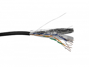 Netko Кабель FTP4 cat.5е, одножильный, 305м, Cu, наружный, черный