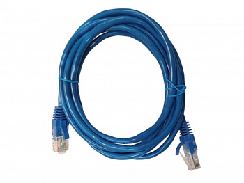 Netko Патч-корд UTP4 cat 5e, 2,0м, ВС, LSZH, синий, литой коннектор Optima