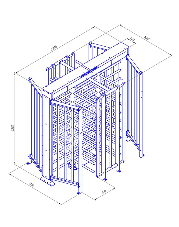 Ростов-Дон ПР2/4М2 НЕРЖ Полноростовой роторный турникет