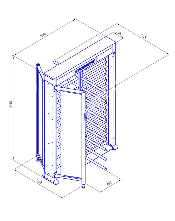 Ростов-Дон ПР1ЛС/4М2 Полноростовой роторный турникет