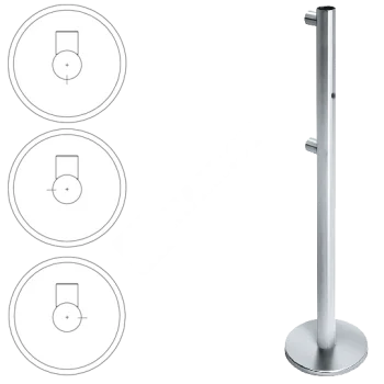 OXGARD ВЗР 2442.09.62 Стойка ограждения передвижная односторонняя с отверстием под фиксатор, справа 