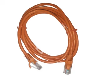 Netko Патч-корд UTP4 cat 5e, 1,5м, ВС, LSZH, оранжевый, литой коннектор Optima